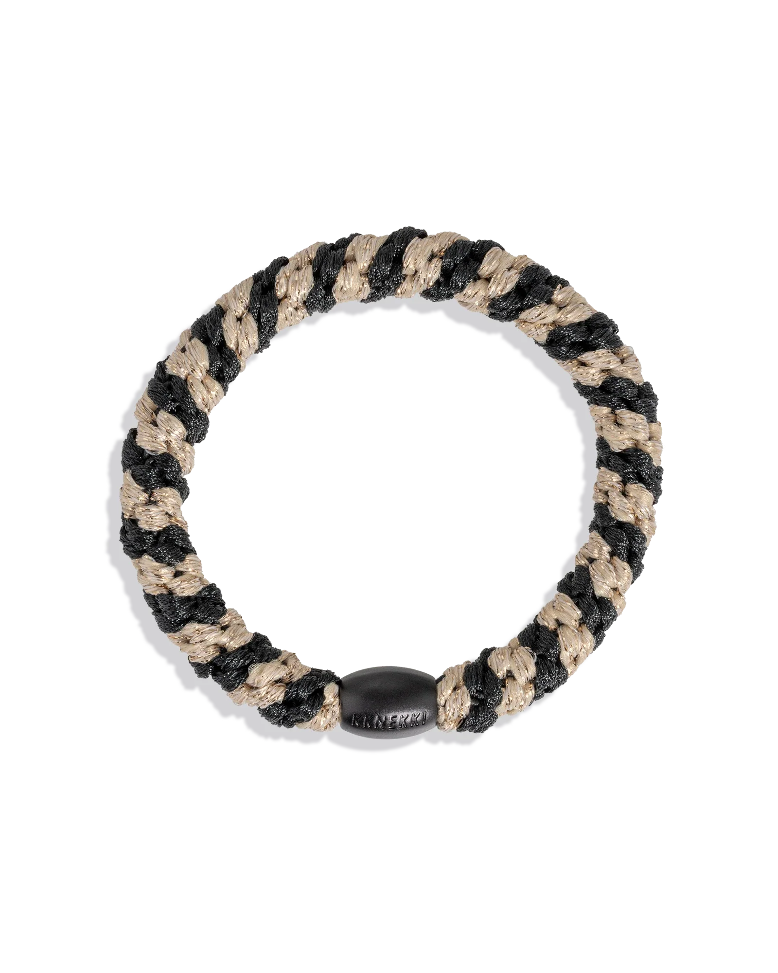 BLACK-BEIGE GLITTER STRIPE